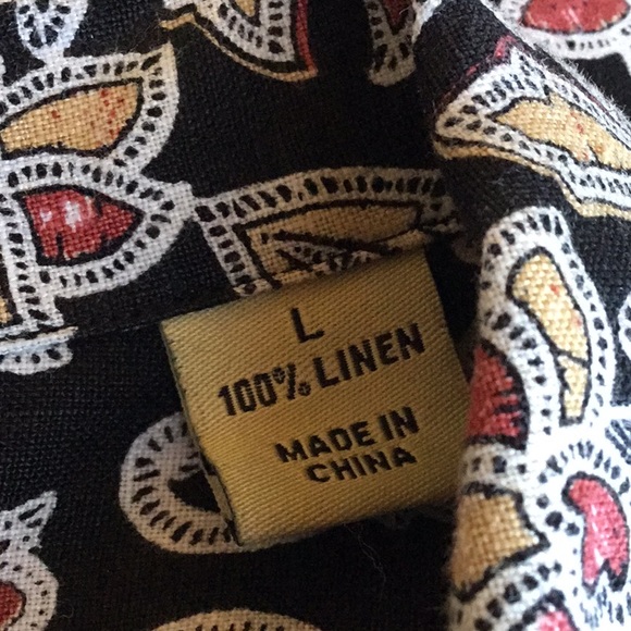 NWOT Pusser’s Linen Print Shirt - Picture 6 of 6